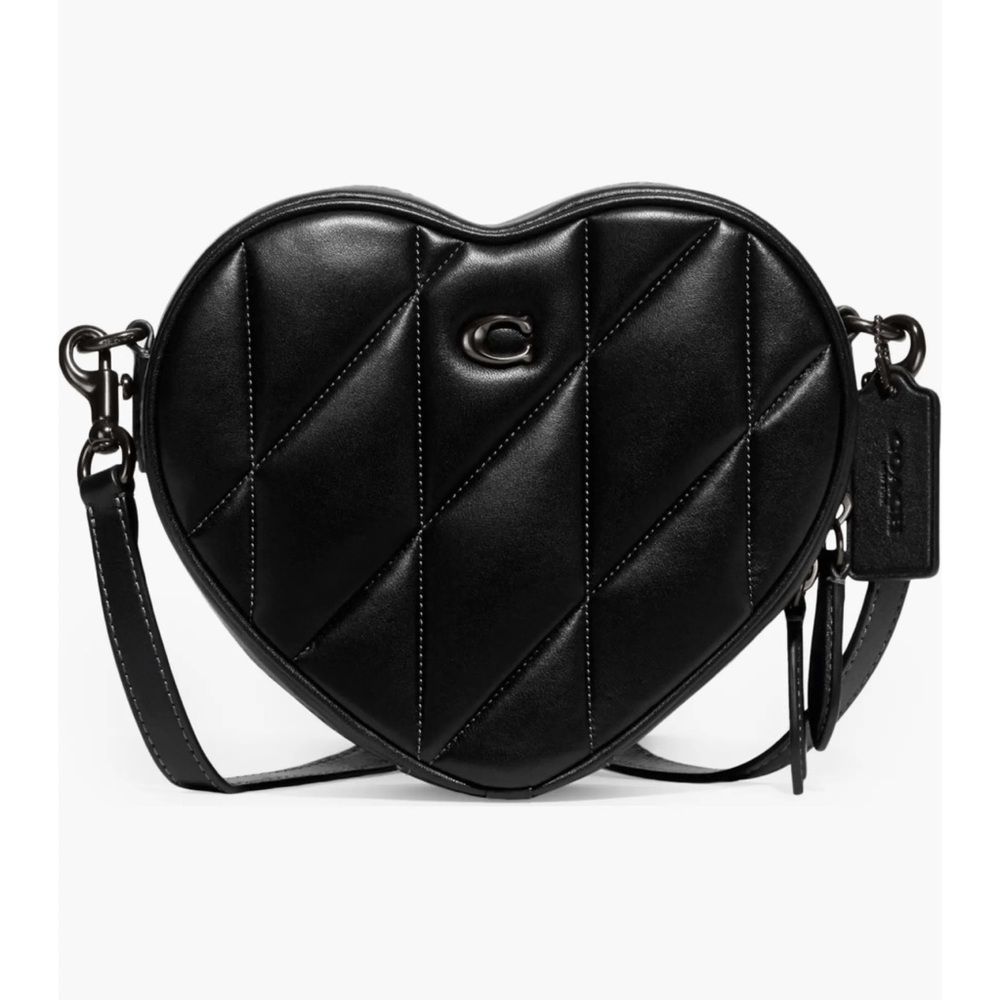 Coach Black Quilted Heart Crossbody Bag